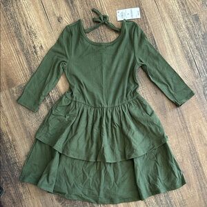 Epic Threads Olive Green Layered Kids Dress